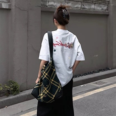 万针全刺绣工艺抖音得物高品质260克重磅纯棉双纱美式高街短袖T恤，男装T恤，电商A486-1