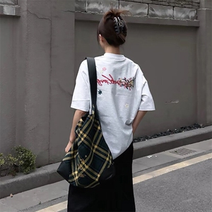 万针全刺绣工艺抖音得物高品质260克重磅纯棉双纱美式高街短袖T恤图片