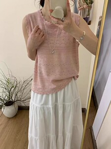 无袖镂空背心图片