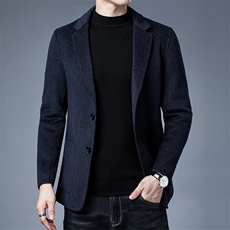 KCN2250-9男式休闲翻领羊毛纯色双面尼修身型西服外套P350，男装西服，电商B360