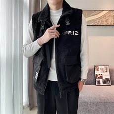 2024冬季加厚羊羔毛立领棉马甲背心外套男M501-p115控165，男装背心/马甲，电商D303