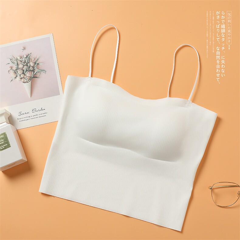 新款冰丝吊带背心女夏季薄款无痕美背打底衫内搭小背心上衣显瘦，女装背心吊带，阿娇羊绒