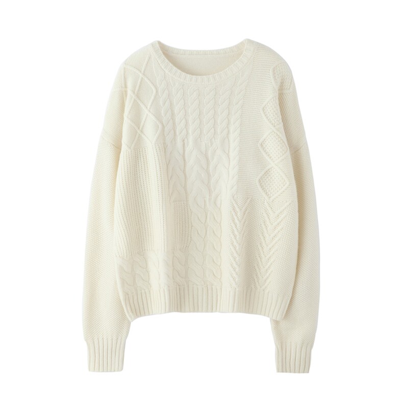 气质新款简约百搭潮流女士圆领羊毛衫，女装羊毛衫，温贝羊绒