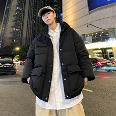 新款棉衣男冬季面包服连帽加厚青少年ins潮牌袄子外套M559P90，男装棉衣，星座1116-2