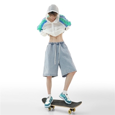 牛仔裤短裤美式复古裤子KZ9801-TP35，男装牛仔裤，电商A247
