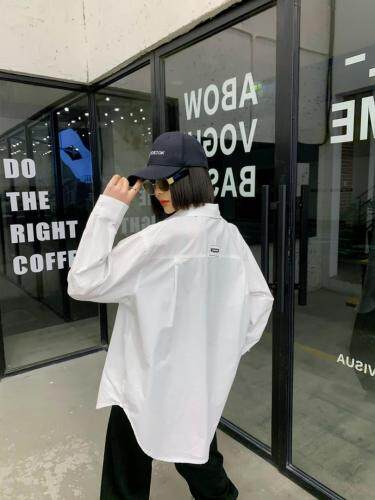 2021春季韩版别针衬衣，女装，曼希野