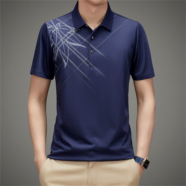 男装中老年翻领POLO衫短袖商务休闲宽松潮流爸爸装LZ68330-P50,男装Polo衫,星座1105-3