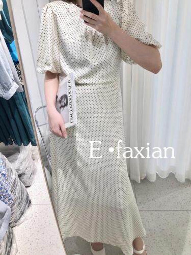 波点连衣裙，女装连衣裙，E.FAXIAN伊发现