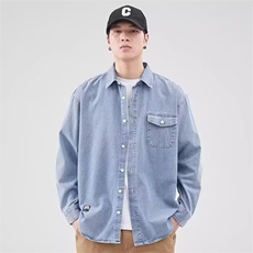 1506/Q11140/P52男款衬衫秋季宽松小众男生潮流百搭休闲外套潮，男装衬衫，星座1506