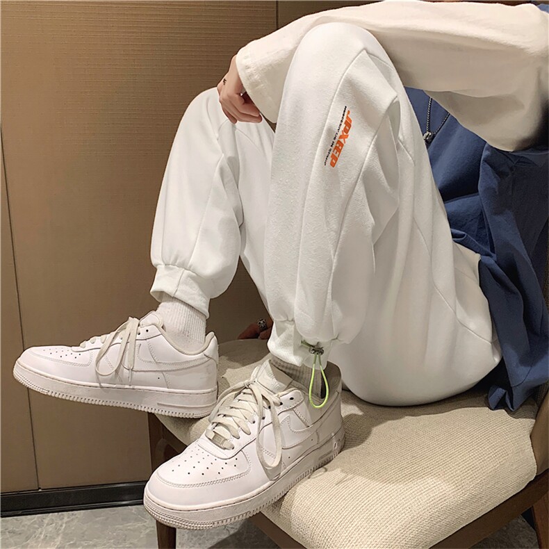 主推 卫裤男束脚运动裤韩版宽松直筒阔腿休闲长裤子潮牌BK318-P35图片