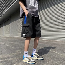 2023港风文艺做旧短裤男春夏宽松潮流五分裤，男装休闲裤，星座716-3