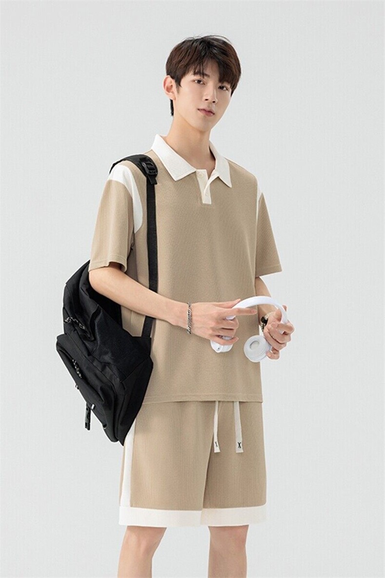 TZ25316-特P60夏季休闲T恤短裤男两件套,男装牛仔裤,电商D310B