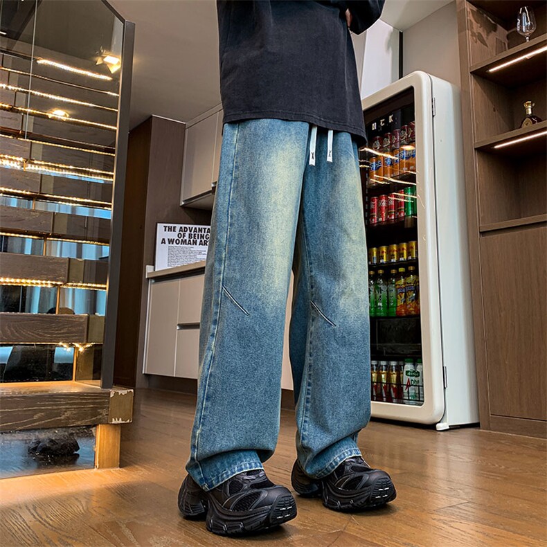 美式复古直筒休闲大码宽松潮流牛仔裤休闲裤K8538-P36【特价】,男装牛仔裤,电商A007
