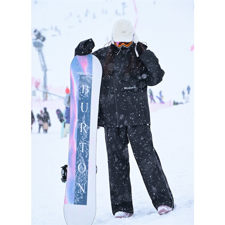 冬单板双板连帽防风袖拼色防水防风保暖滑雪服男女同款HF57-P175,男装棉衣,电商A001