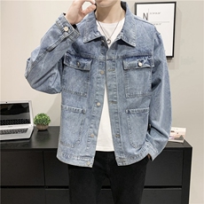 JK829-p70M-5X店主风ins牛仔夹克绣花破洞大码男日系CITYBOY，男装夹克，星座103A