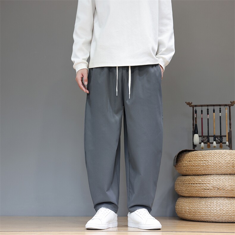 风冬季新款休闲裤男宽松大码日系长裤子XZ221-6-K31-P55,男装休闲裤,星座221-6