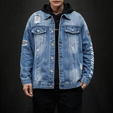 jk818-p90-限价128黑墙牛仔夹克肥仔秋款量足印花大码,男装夹克,星座103A