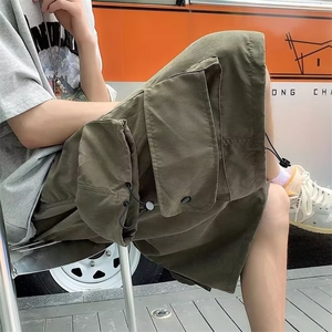美式机能工装短裤男夏季薄款休闲大码五分裤 1001-1-DK43-P38图片