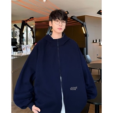 美式痞帅连帽开衫卫衣男秋款宽松双拉链开衫休闲外套WT02-P55，女装短外套，星座1001-1