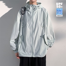 【UPF50+防晒衣】X2380-TP45控价78夏季轻薄运动休闲连帽防晒服，男装夹克，电商A102-1
