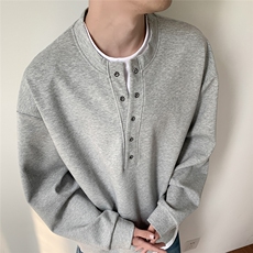 M-3XL2025新款设计圆领假两件T恤衫长袖情侣装XZ212-QWT096-P48，男装T恤，星座212