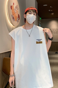 已注册直播抖音品质重磅纯棉250克男无袖背心T恤T564P28控39图片