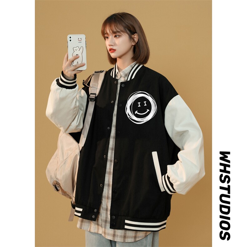 中性风 春秋季情侣棒球服男女休闲夹克女时尚外套男BQF265-P50图片
