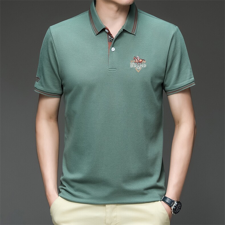 夏季保罗丅恤衬衫领汗衫衣服Polo衫男士短袖T恤纯棉翻领半袖体恤,男装T恤,电商B212（原钱塘6029）