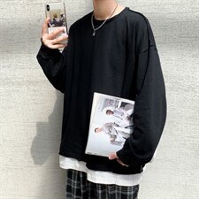 秋冬港风卫衣男学生韩版宽松外套假两件情侣百搭潮流上衣w90-p30,男装卫衣,星座1008-2