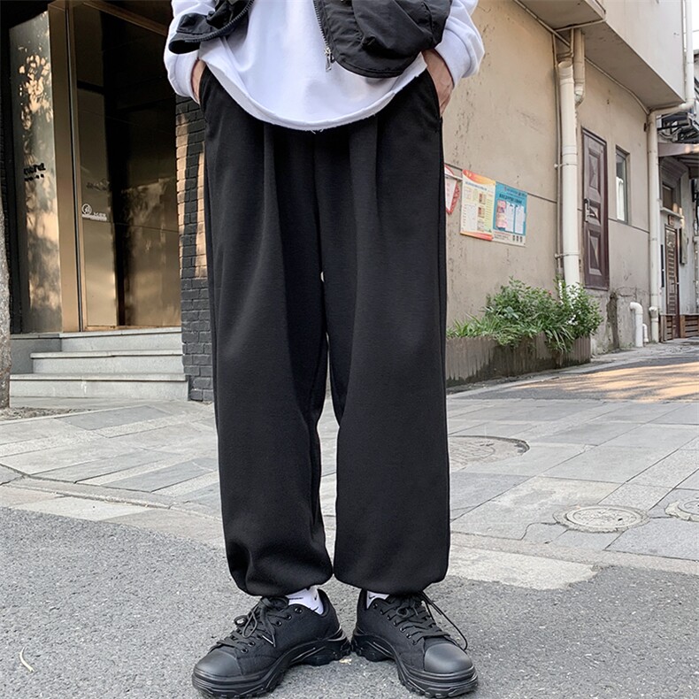 20秋冬直筒束脚运动裤男大码宽松休闲卫裤哈伦裤港风7723-P30,男装休闲裤,电商A059