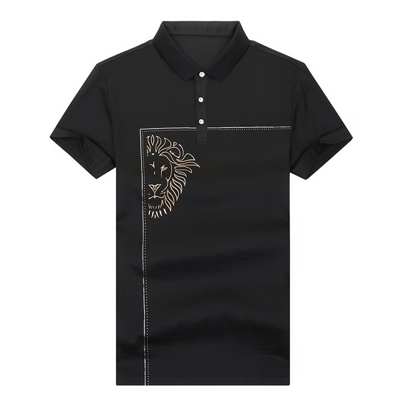 polo衫男2023夏季休闲简约时尚翻领体恤夏天中青年短袖套头衫男士图片