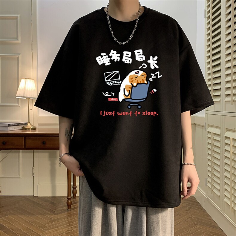 麂皮绒短袖t恤男大码半袖男 JD82447-P25图片