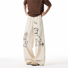 夏季新款小狗印花设计可爱宽松休闲裤B315-K25528-特p30控58，男装休闲裤，电商B315
