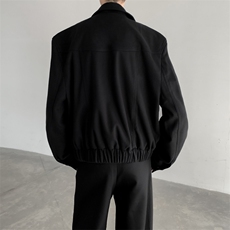 高级感cleanfit短款夹克男小众金属垫肩拉链呢子外套WT72-P138，男装夹克，星座512-1（原513-3）