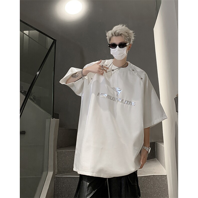 解构金属短袖T恤夏季小众设计感圆领半袖体恤XZ514-2-202474-P58,男装T恤,星座514-2(原B239)