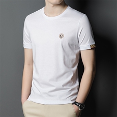 JG1860男式2023年夏季新款百搭T恤男短袖商务休闲体恤男装P47，男装T恤，电商B360