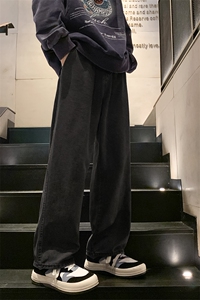 8XL-M 特大码复古牛仔裤渐变宽松阔腿裤男加肥加大休闲款K947P45图片