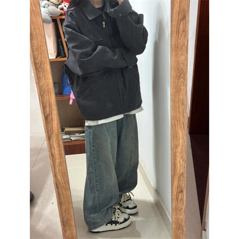 【有货】底特律夹克男款春秋美式水洗做旧短款工装外套Y188LL-P75,男装夹克,星座1007（原301D）