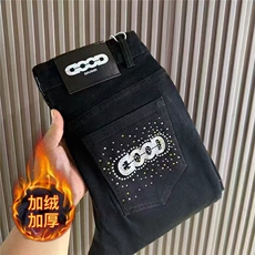 1506A/GH558-10/P54秋冬款加绒加厚牛仔裤弹力修身直筒休闲裤，男装牛仔裤，星座1506A