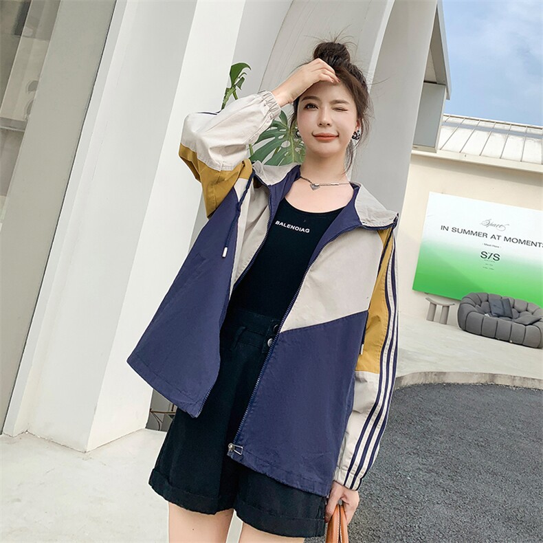 2022年秋季新款休闲宽松时尚百搭风衣外套,女装风衣,靓星雨