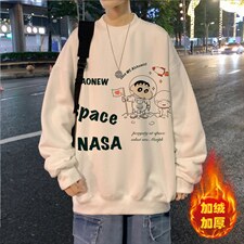 卫衣男春季美式重磅潮牌潮流宽松圆领上衣oversize大码长袖打底衫，男装卫衣，电商B371