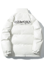 日系白底鳄鱼纹棉衣男手塞棉夹克PU皮棉服外套男8507P120控158，男装棉衣，星座226-1