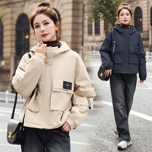 现货2024年冬装派克棉服宽松休闲毛绒内胆派克服图片