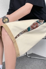 1港风大码M-5XL日系刺绣民族风潮五分裤男士中裤DK7791P45控69，男装牛仔裤，星座226-2