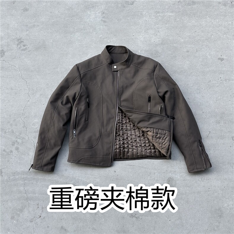 新增夹棉版斜纹机车皮衣棉服W2625P125夹棉145,男装皮衣,电商C313