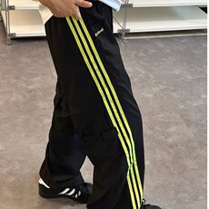 DG12-P50三条杠软壳尼龙冲锋裤速干拼色宽松束脚裤-网图现货，男装休闲裤，星座603-2