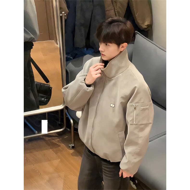 仿兔毛保暖翻领棉服pu皮毛一体棉衣外套MY0326特P103，男装皮衣，星座908-1