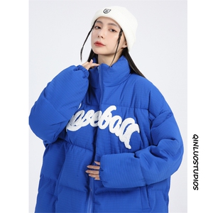 潮牌情侣 2023冬季男女同款毛巾绣加厚棉衣保暖棉服MYTC157P95图片