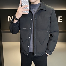 新款男士小翻领羽绒服夹克加厚防寒309B-3-81069-P190，男装夹克，星座1409-3