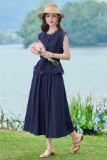 2026夏装新款简约时尚蕾丝花边休闲套装套裙，女装套装/套裙，美沁